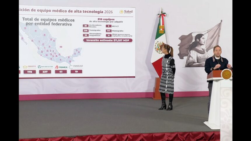 México invertirá 11 mil millones en equipo médico avanzado en 2026