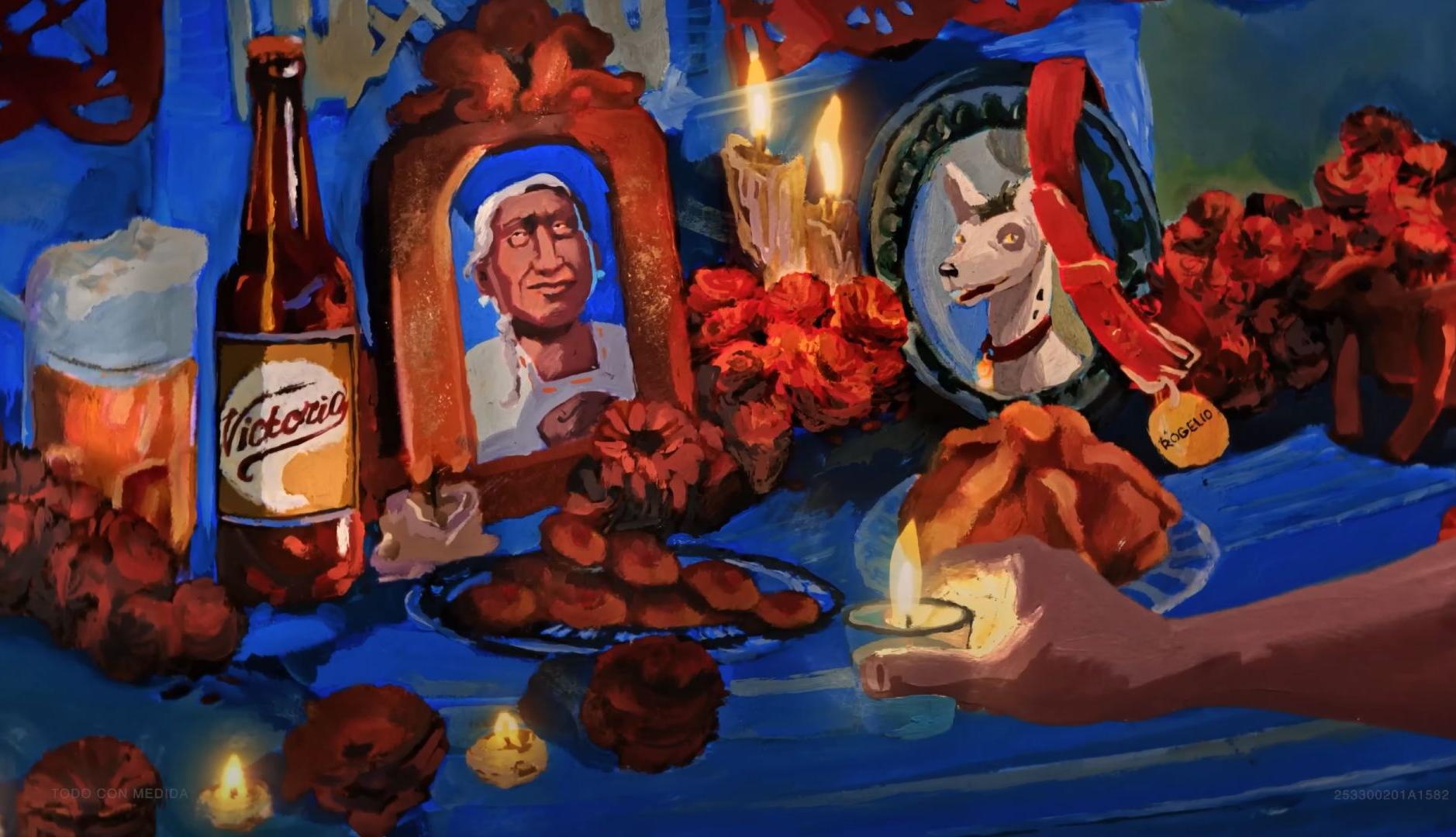 Cerveza Victoria lanza cortometraje pintado por Día de Muertos