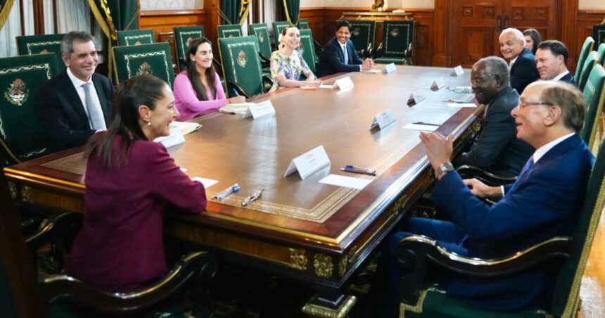 Claudia Sheinbaum se reúne con Larry Fink de BlackRock en CDMX