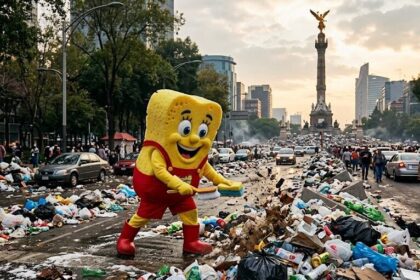 Scrub Daddy apoya limpieza tras festejo del Tri en Reforma