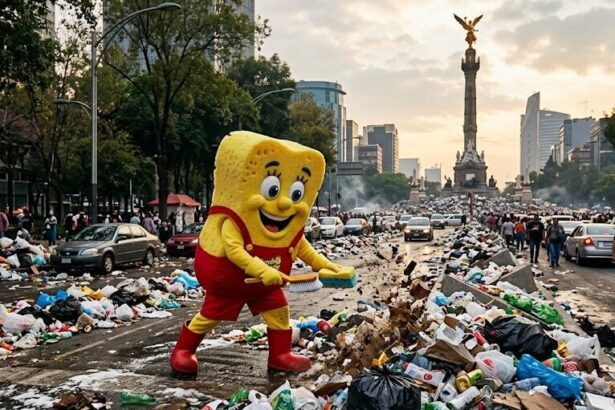 Scrub Daddy apoya limpieza tras festejo del Tri en Reforma