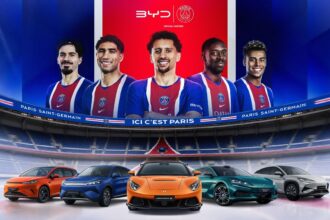 BYD será patrocinador automotriz del Paris Saint-Germain hasta 2029