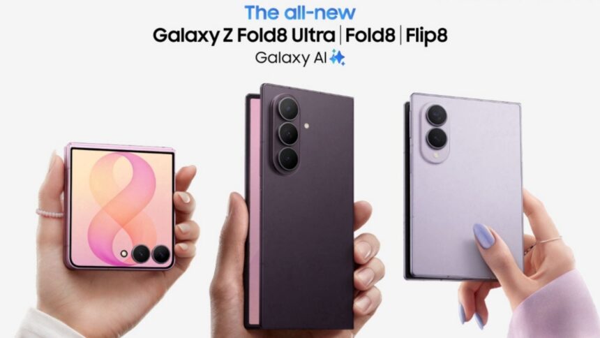 Samsung lanza Galaxy Z Fold8 Ultra, Fold8 y Flip8 con IA integrada